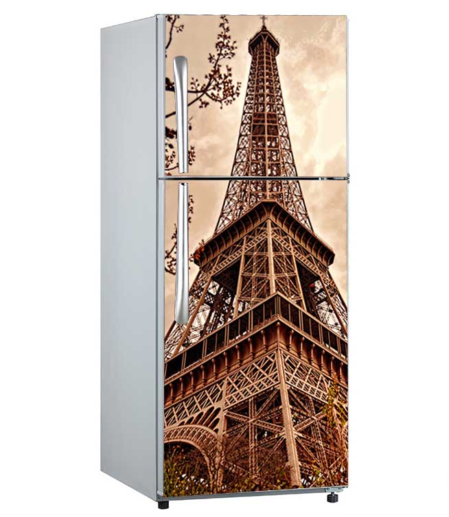 Vinilo Nevera Varias Medidas Vinilo Frigorífico Paris Torre Eiffel 185x60cm Pegatinas de Nevera Económicas y Elegantes 